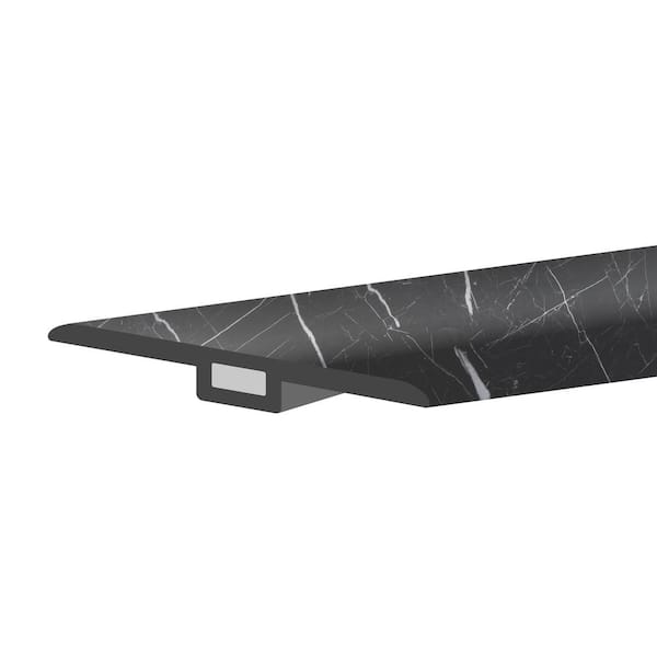 Lucida Surfaces GlueCore Blackrock 1-3/4 in. W x 47-1/4 in. L x 0.27 in. T Vinyl T-Molding
