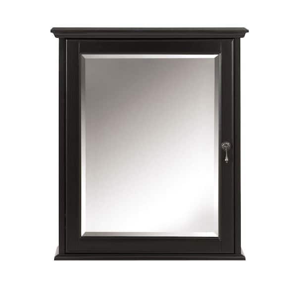 H Framed Bathroom Medicine Cabinet, Black Vanity Mirror Medicine Cabinet