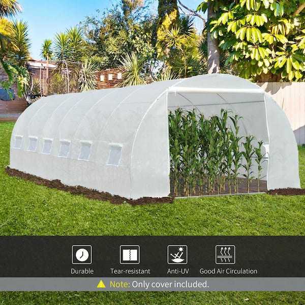 Outsunny 236.25 in. x 118 in. x 78.75 in. White Replacement