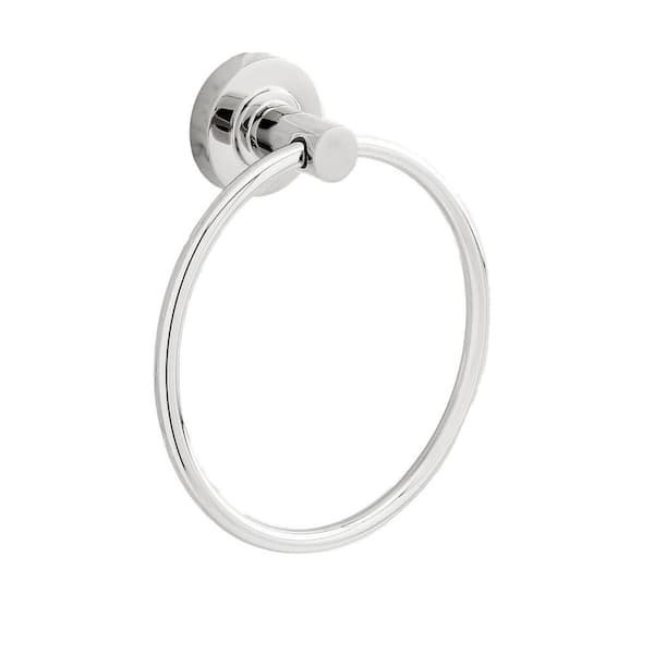 SIGNATURE HARDWARE Lexia 6-5/16 in . Wall Mounted Towel Ring in Chrome