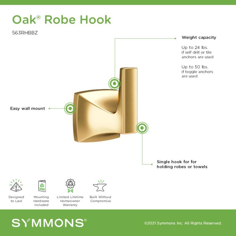 Brushed Bronze Wall Mounted Robe and Towel Hook