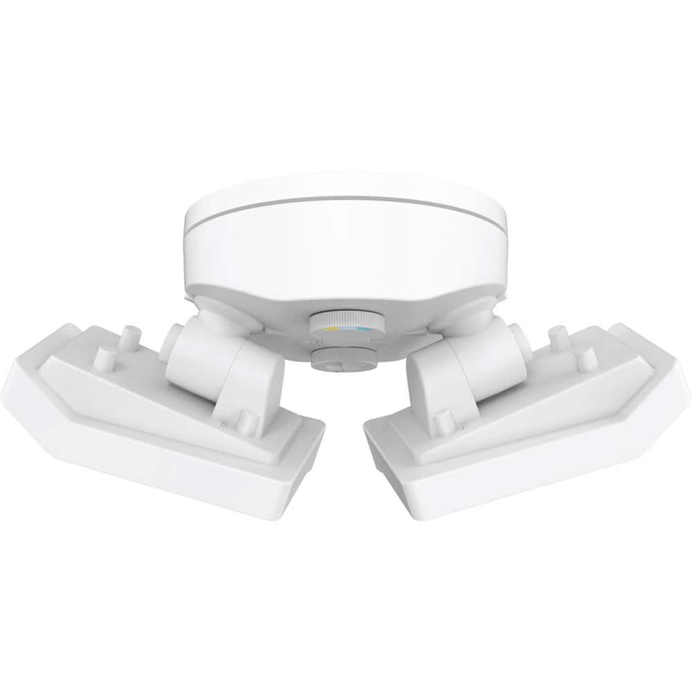 White Dual Head LED Outdoor Security Flood Light