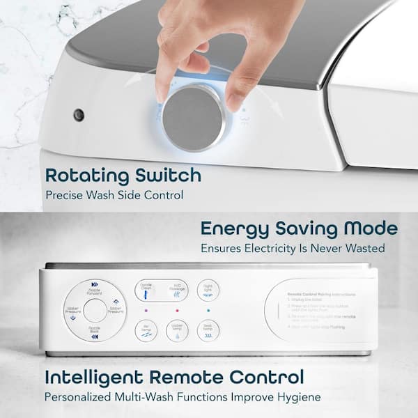 BIDETMATE 5000 Series Intelligent Elongated Bidet Toilet with Heated Water and Remote Control