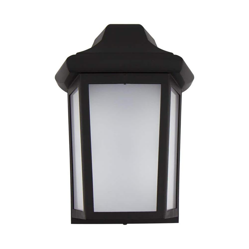 Sedona Narrow 12.75 in. Black Composite Outdoor Hardwired Coach Sconce with Frosted Diffuser and 3000K LED Bulb price history on PriceWatchPro