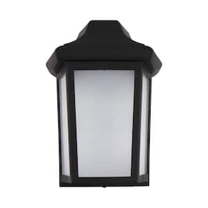 Sedona 1-Light Black LED Outdoor Wall Lantern Sconce (1-Pack)