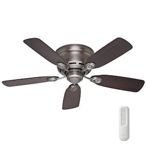 Low Profile IV 42 in. Indoor Antique Pewter Ceiling Fan with Remote