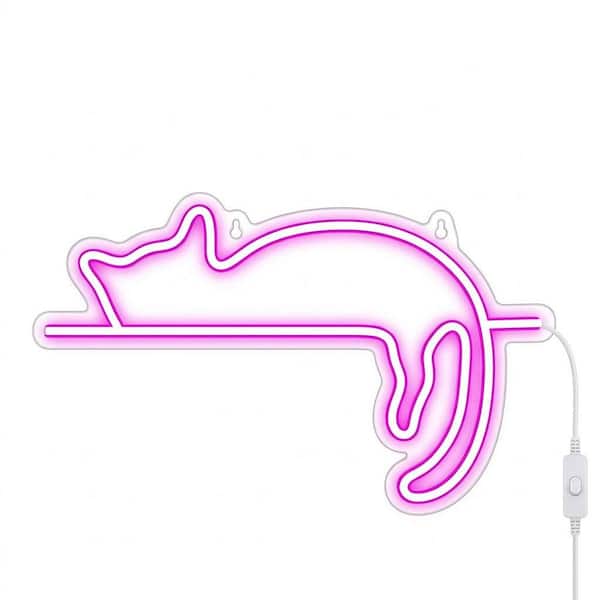 Cat Series Acrylic LED Neon Light Sign USB Operated Decorative Wall Neon Light for Home Party Wedding Birthday Room