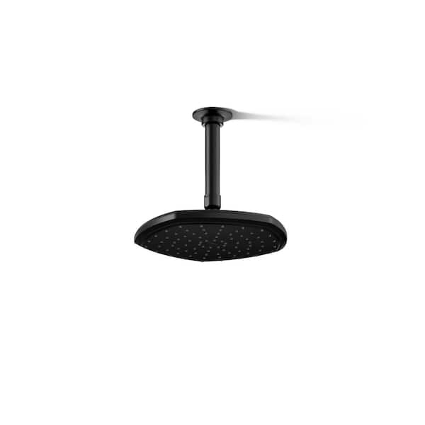 KOHLER Occasion 1-Spray Patterns with 2.5 GPM 8 in. Wall Mount Fixed Shower Head in Matte Black