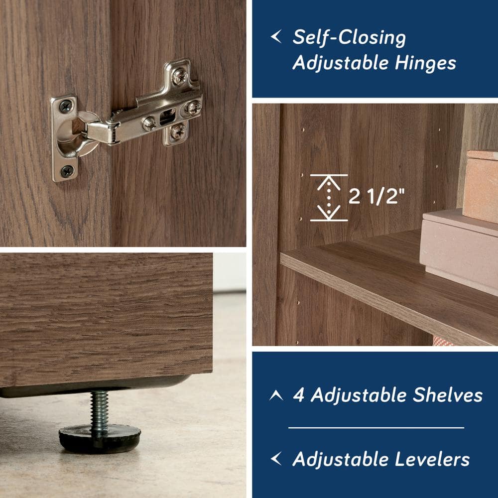 Salt Oak Freestanding Cupboard with Adjustable Shelving