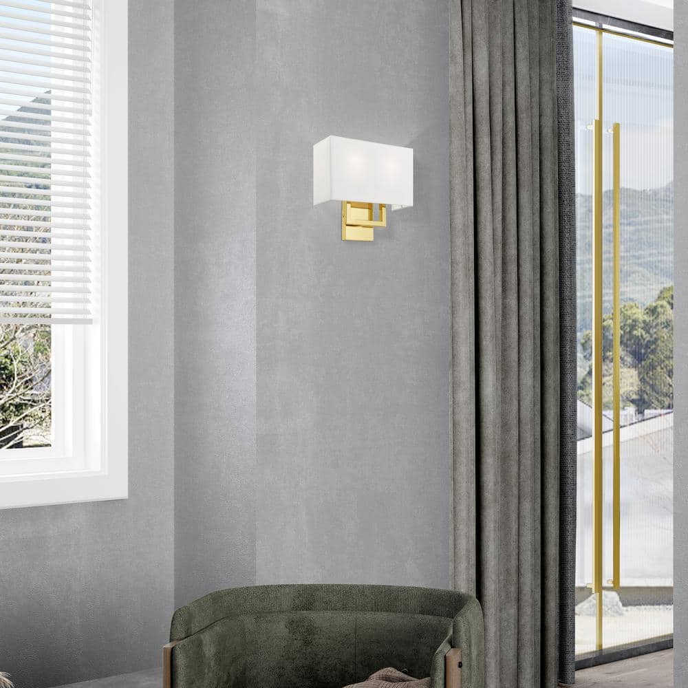 Elegant Pierson Polished Brass 2-Light ADA Wall Sconce