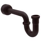 1-1/2 in. OD 17-Gauge Brass P-Trap with High Box Flange, Oil Rubbed Bronze