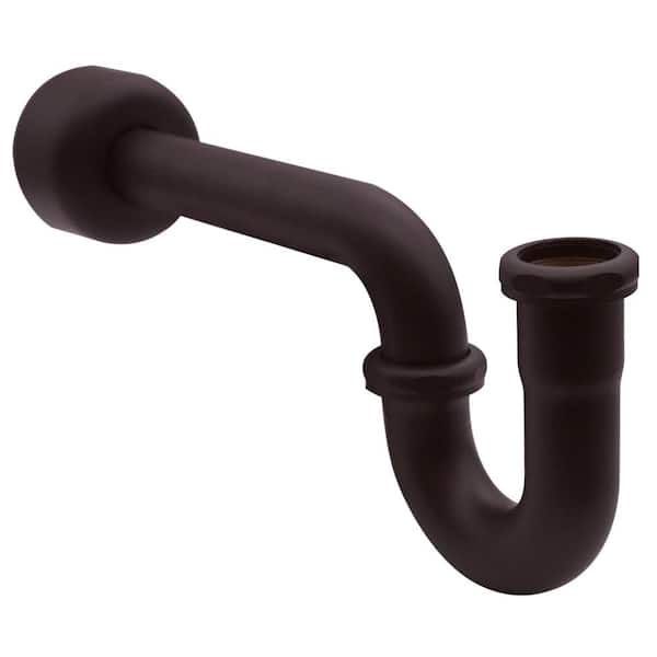 Westbrass 1-1/2 in. OD 17-Gauge Brass P-Trap with High Box Flange, Oil Rubbed Bronze