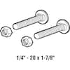 Prime-Line 1/4-20 Carriage Bolts and Nuts with Smooth, Domed Heads