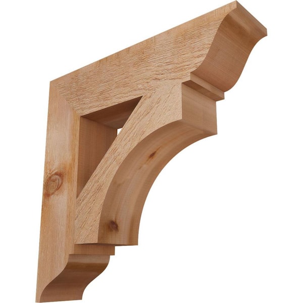 Ekena Millwork 6 in. x 26 in. x 26 in. Western Red Cedar Westlake Traditional Rough Sawn Bracket