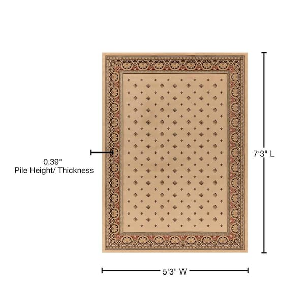 Concord Global Trading Ankara Pin Dot Brown 7 ft. x 10 ft. Area Rug 63086 -  The Home Depot