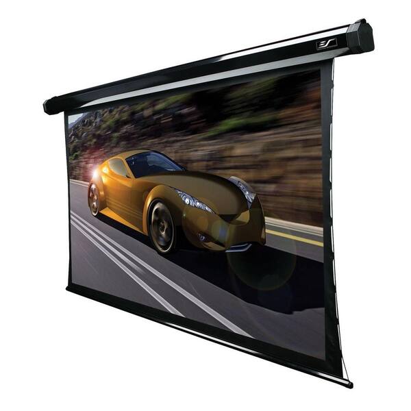 Elite Screens 100 in. Electric Tension Projection Screen with 12 in. Drop