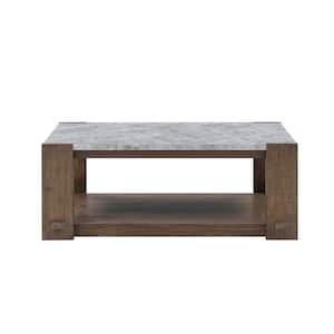 Libby 48 in. Sintered Stone Rectangle Cocktail/Coffee Table with Casters
