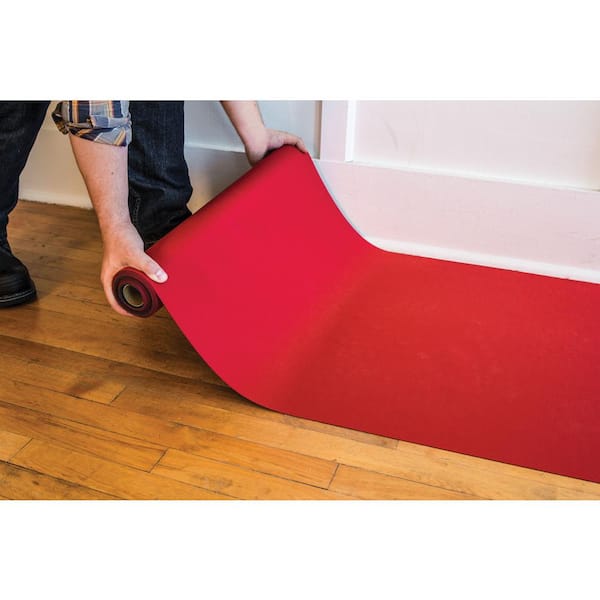 Reusable Red Neoprene 27 in. x 20 ft. Stair Runner Rug