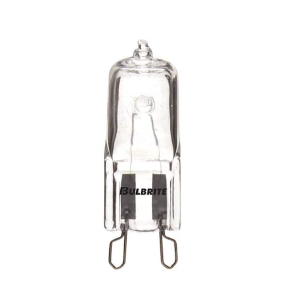 Bulbrite Halogen Mini 100-Watt T4 Light Bulb with Bi-Pin (G9) Base, Clear, 2900K, (5-Pack)