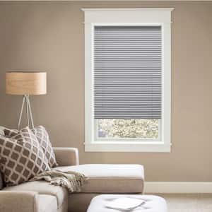 Gray Cordless Room Darkening 1 in. Vinyl Mini Blind for Window or Door - 48 in. W x 48 in. L