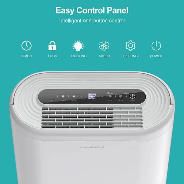 Costway 60-Pint Dehumidifier for Home and Basements 4000 Sq.ft. w/3-Color  Digital Display ES10105US-WH - The Home Depot