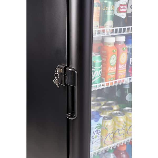 Premium LEVELLA 9.0 cu. ft. Commercial Upright Display Refrigerator Glass  Door Beverage Cooler in Black PRF907DX - The Home Depot