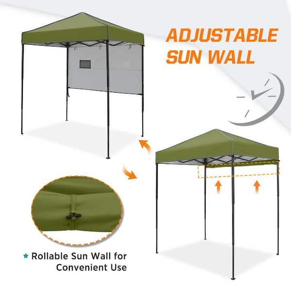 COOS BAY 6 ft. x 4 ft. Grass Green Instant Canopy Pop Up Tent with