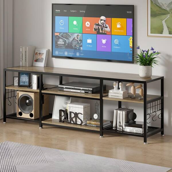 VECELO Industrial Entertainment Center for TVs up to 75 in