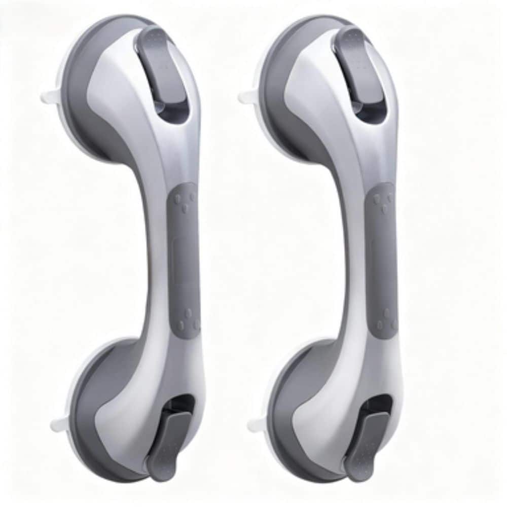 2 Pack 12.2 in. Heavy Duty Suction Grab Bar for Seniors and Elderly, Bathroom Safety Grip No Drilling Waterproof, Silver price history on PriceWatchPro
