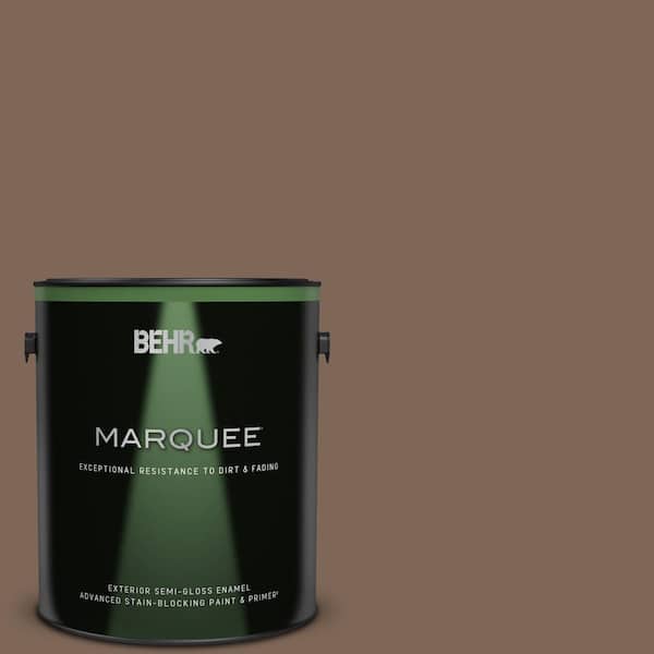 BEHR MARQUEE 1 gal. Home Decorators Collection #HDC-AC-05 Cocoa Shell Semi-Gloss Enamel Exterior Paint & Primer