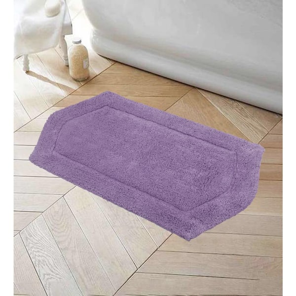 HOME WEAVERS INC Waterford Collection 100% Cotton Tufted Bath Rug, 21 x 34 Rectangle, Purple