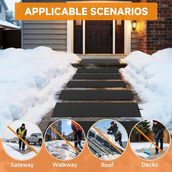 Heated Floor Mat UL Certified Snow Melting Pads Toriexon 20x60 Inch - 338W Heated Driveway Mats With UL/ETL Certificate Snow Melting Mats Heated Snow Melting Driveway Mats