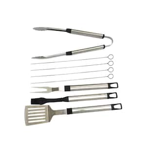 Grill Tool Set with Stainless Steel Handles (8 Piece)