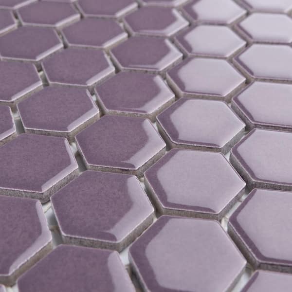 PandaHall Elite Purple Square Mosaic Tiles, 230pcs Bulk Mosaic