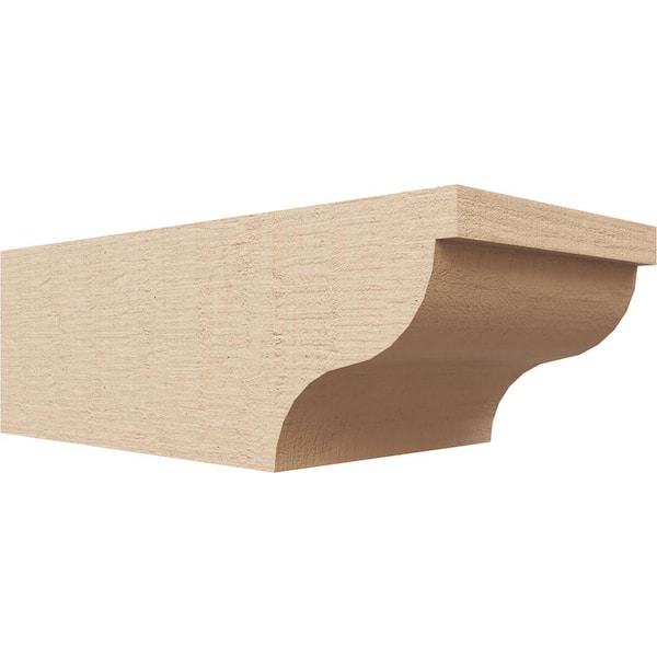 Ekena Millwork 6-in. x 4-in. x 12-in. Garner Woodgrain, Primed Tan Timberthane Polyurethane Rafter Tail Brace