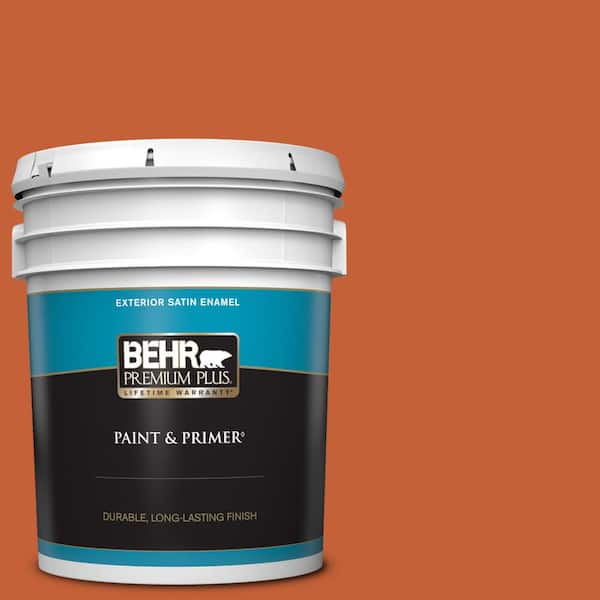 BEHR PREMIUM PLUS 5 gal. #T18-02 Civara Satin Enamel Exterior Paint & Primer