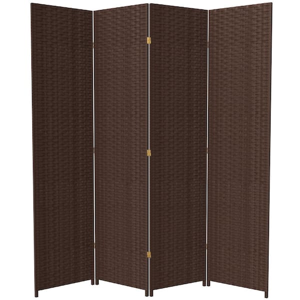 Oriental Furniture 7 ft. Dark Mocha 4-Panel Room Divider