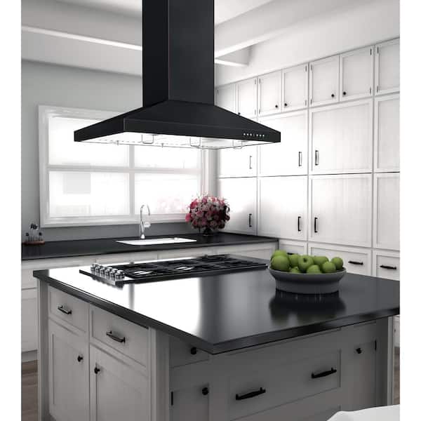 36 in. 400 CFM Convertible Island Mount Range Hood in Oil-Rubbed Bronze