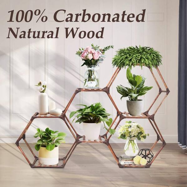 FAWEY TRED INC 20 in. H Hexagonal Plant Stand, Indoor Outdoor