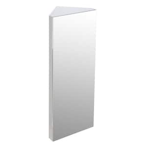 Infinity X Corner 12 in. Width x 31-1/2 in. Height Corner Stainless Steel Recessed or Surface Mount Medicine Cabinet