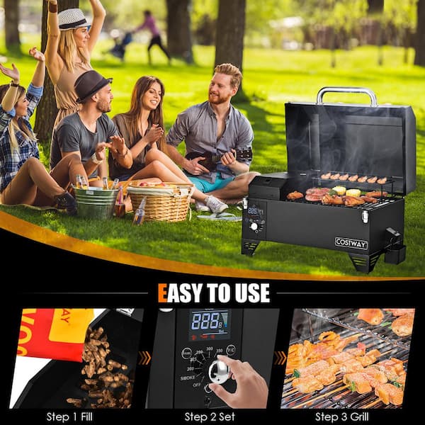 Large 8 in 1 Wood Pellet Smoker & Grill Digital Arc & Controller BBQ  Accessories
