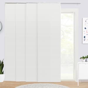 Snowbound Adjustable Sliding Panel Track Blind w/23 in Slats Up to 86 in. W X 96 in. L