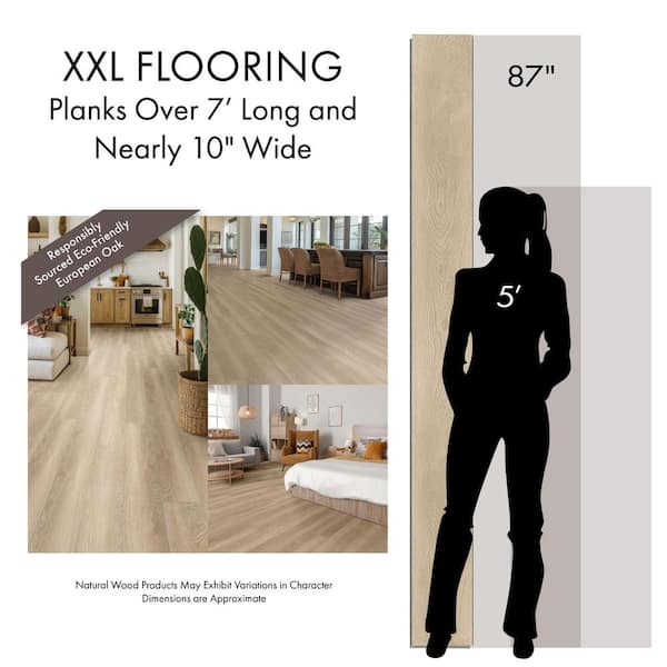 Seacrest Shaka XXL 30 MIL x 9 in. x 87 in. Waterproof Click Lock Hybrid Rigid Core Flooring (32.40 sq.ft./Case)