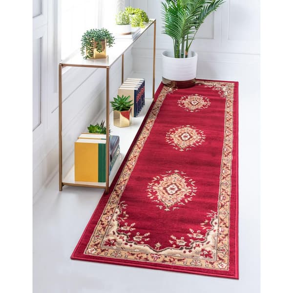 Reza Washington Burgundy 3' 0 x 16' 5 Runner Rug