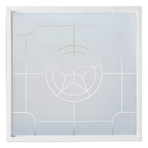 47.5 in. x 47.5 in. Texas Star Decorative Glass White Vinyl New Construction Frame Window
