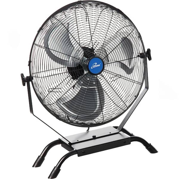 20 Inch 3 Speeds Wall Mounted/Floor Stand Variable Indoor/Outdoor Fan, Black