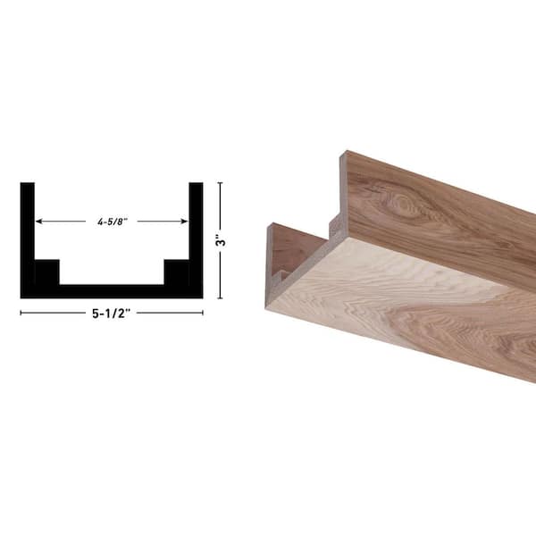 Ornamental Mouldings 5.5 in. W x 3 in. H x 92 in. L Natural