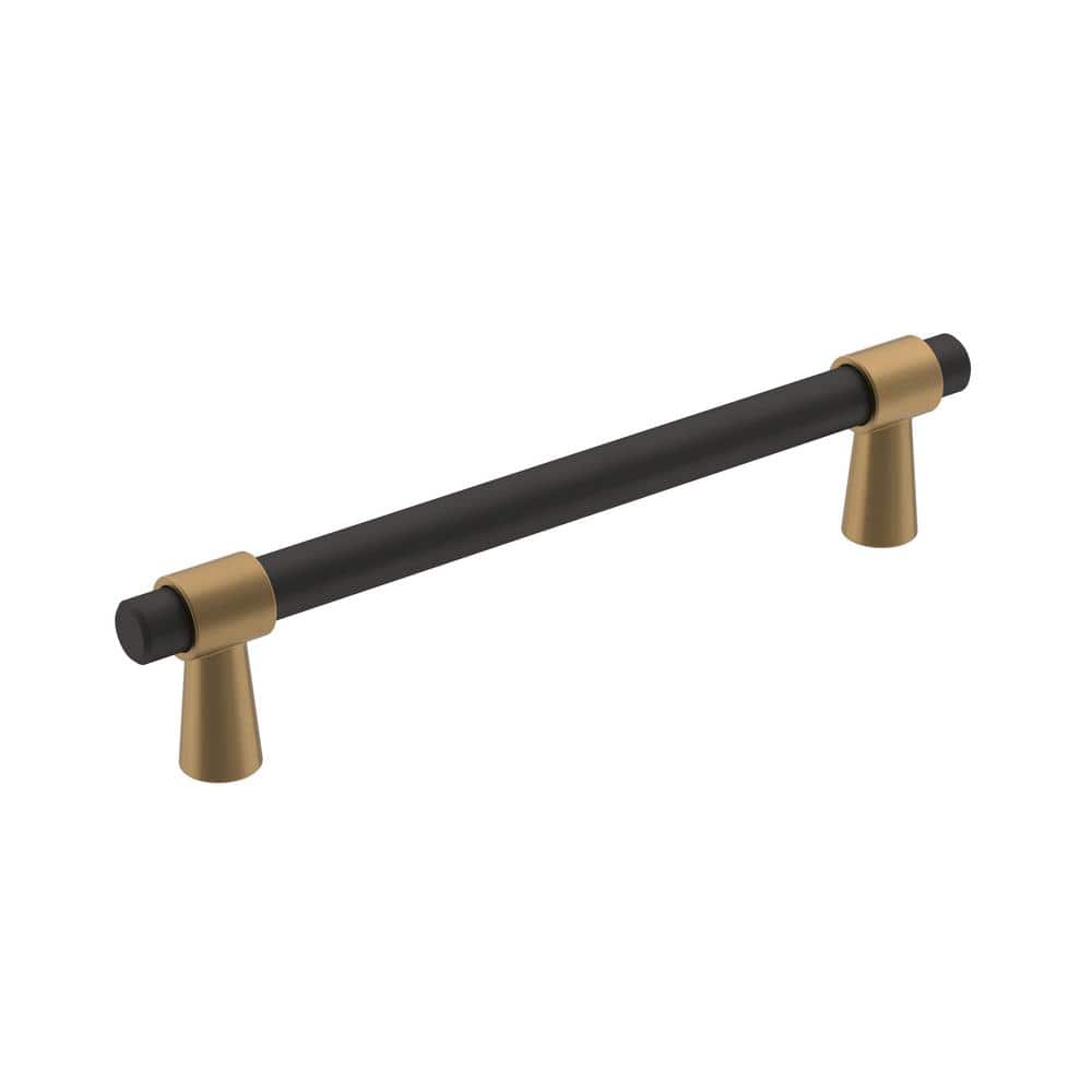 Matte Black and Bronze Modern Cabinet Bar Pull