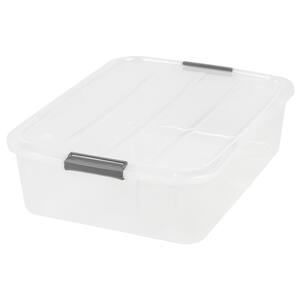 32-Qt. Underbed Buckle Up Storage Box in Clear