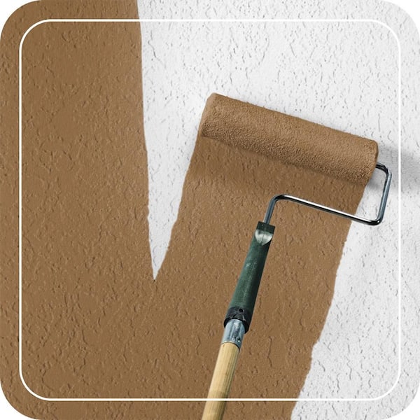 1 gal. #PPU4-17 Olympic Bronze Flat Interior/Exterior Masonry, Stucco and Brick Paint